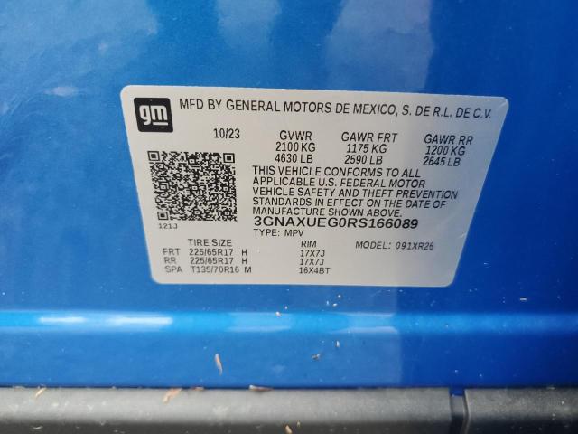 2024 CHEVROLET EQUINOX LT 3GNAXUEG0RS166089