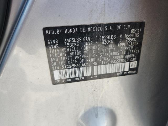 2018 HONDA FIT LX 3HGGK5H41JM710148