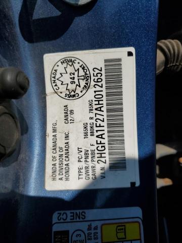 2010 HONDA CIVIC DX - 2HGFA1F27AH012652