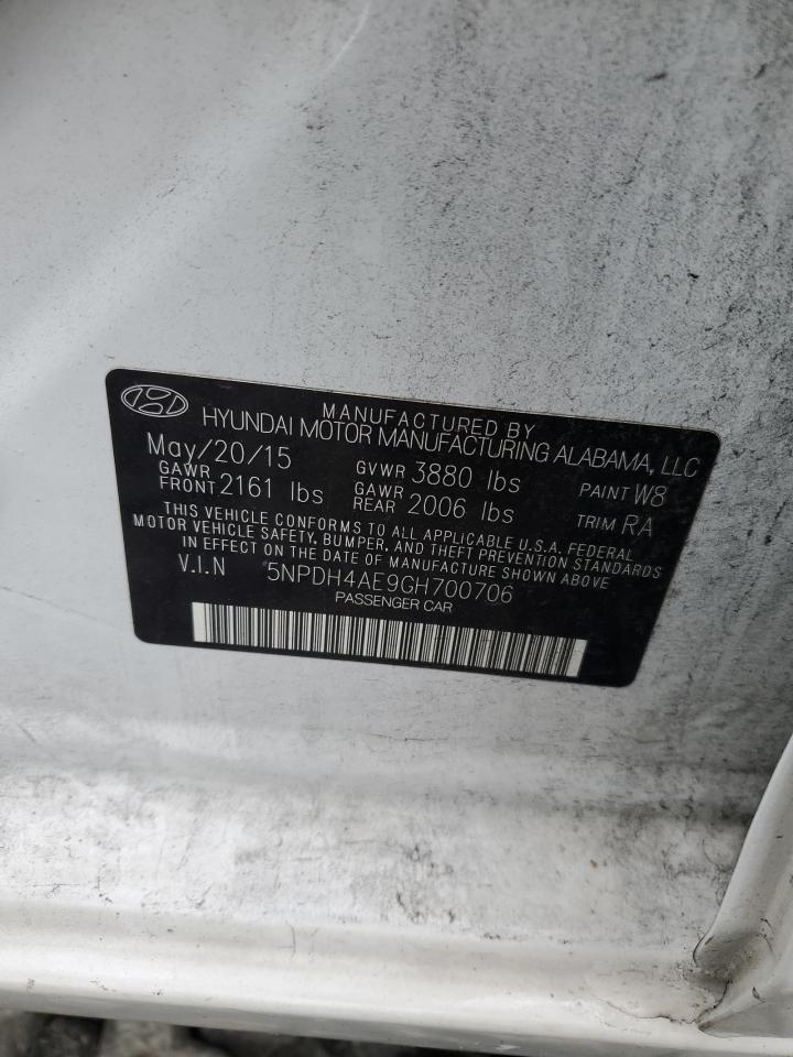 Lot #3318949916 2016 HYUNDAI ELANTRA SE