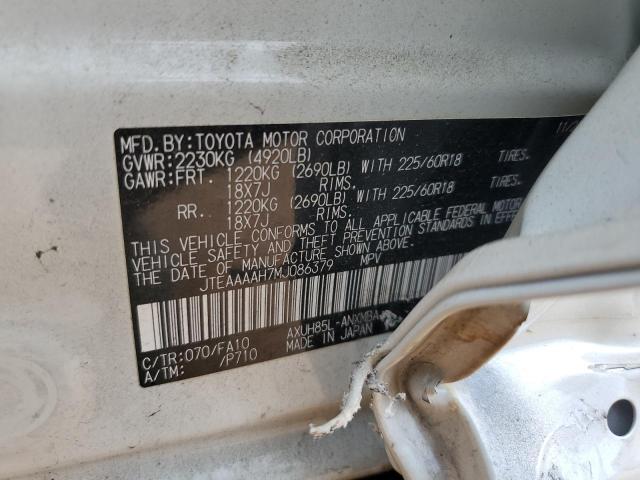 2021 TOYOTA VENZA LE JTEAAAAH7MJ086379