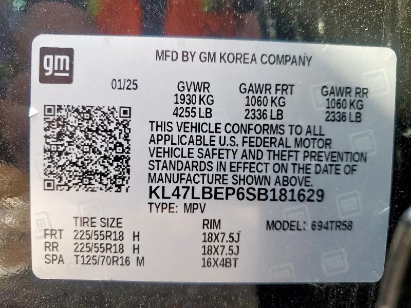 2025 BUICK ENVISTA SP KL47LBEP6SB181629