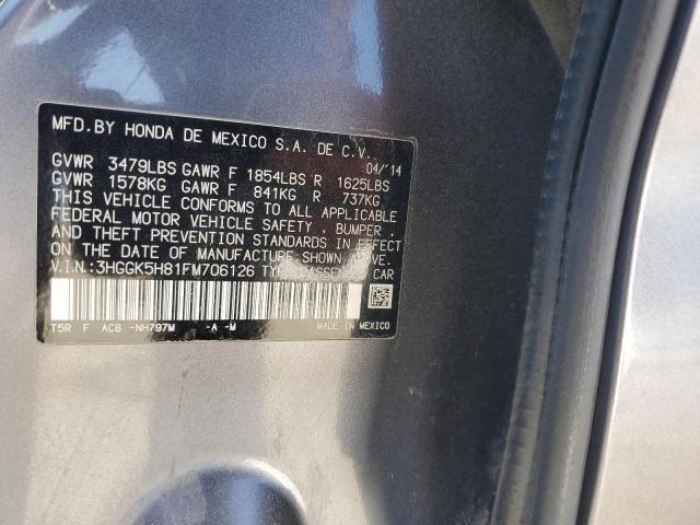 2015 HONDA FIT EX 3HGGK5H81FM706126