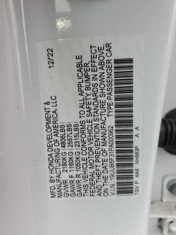 2023 ACURA TLX 19UUB5F31PA000962
