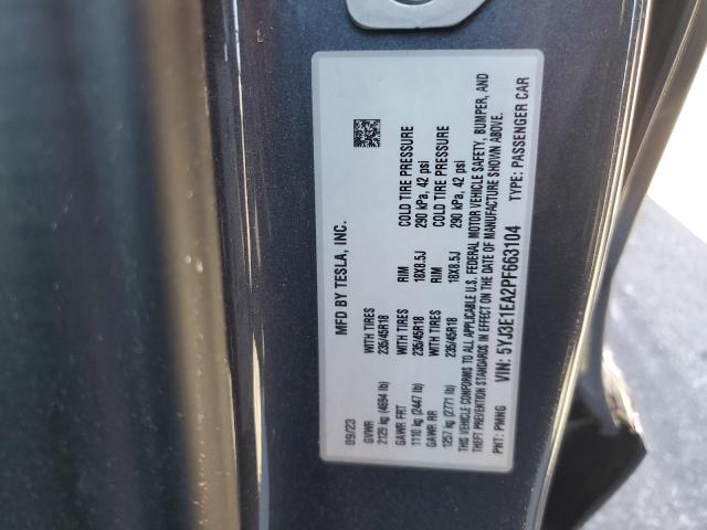 2023 TESLA MODEL 3 5YJ3E1EA2PF663104