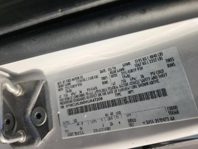 2017 FORD ESCAPE TIT 1FMCU9J90HUA47208