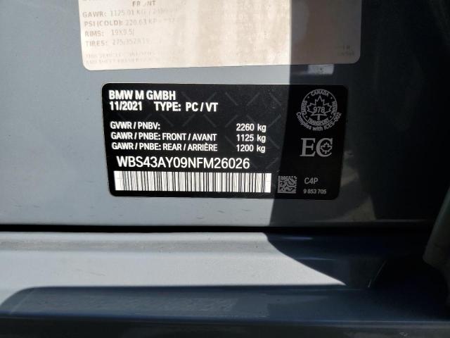 2022 BMW M3 COMPETI WBS43AY09NFM26026