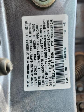 2020 HONDA INSIGHT EX 19XZE4F57LE011916