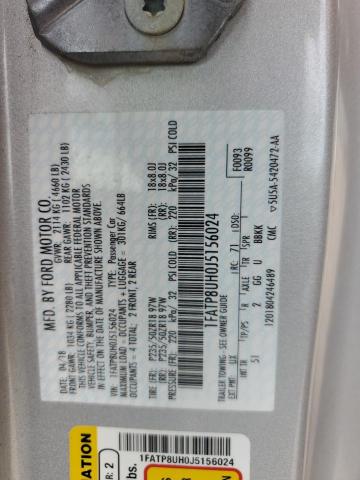 2018 FORD MUSTANG 1FATP8UH0J5156024