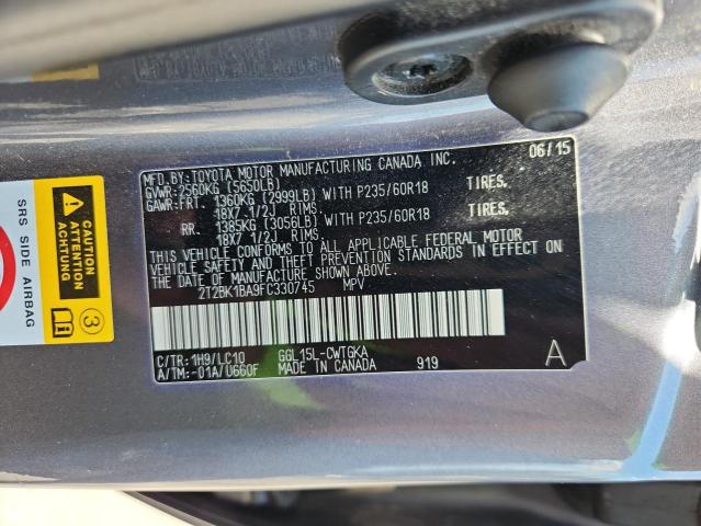 2015 LEXUS RX 350 BAS 2T2BK1BA9FC330745