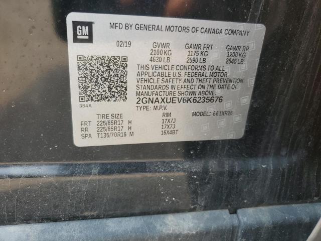2019 CHEVROLET EQUINOX LT - 2GNAXUEV6K6235676