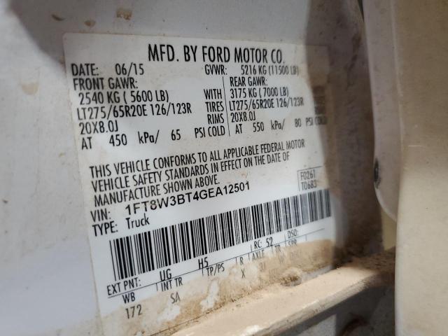 2016 FORD F350 SUPER DUTY 1FT8W3BT4GEA12501
