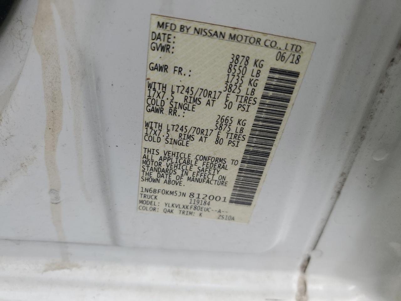 NISSAN NV2500 2500 S