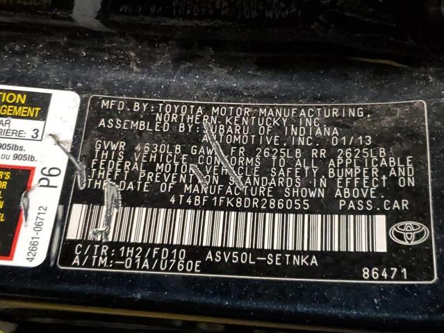 2013 TOYOTA CAMRY L - 4T4BF1FK8DR286055