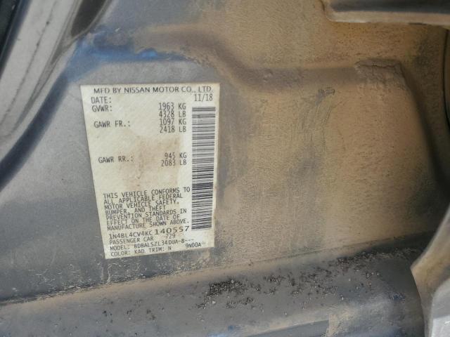 2019 NISSAN ALITMA 1N4BL4CV4KC140557