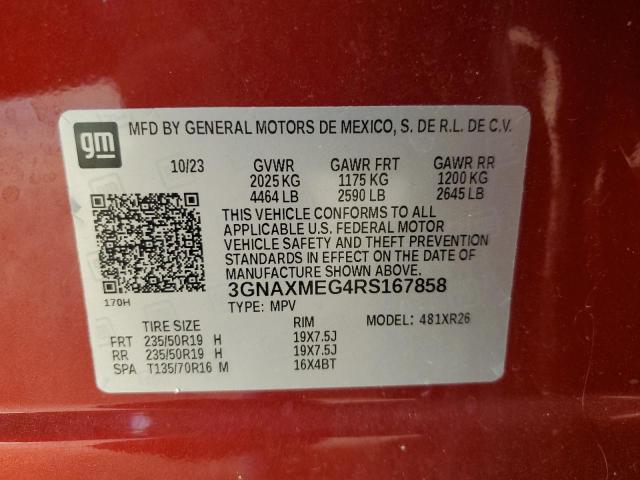 2024 CHEVROLET EQUINOX RS - 3GNAXMEG4RS167858