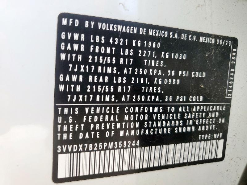 2023 VOLKSWAGEN TAOS S 3VVDX7B25PM359244