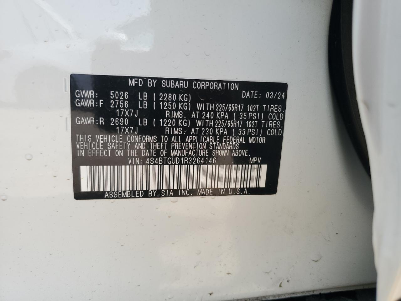 SUBARU OUTBACK WILDERNESS