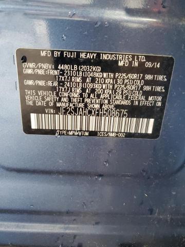 2015 SUBARU FORESTER 2 - JF2SJAHCXFH508675