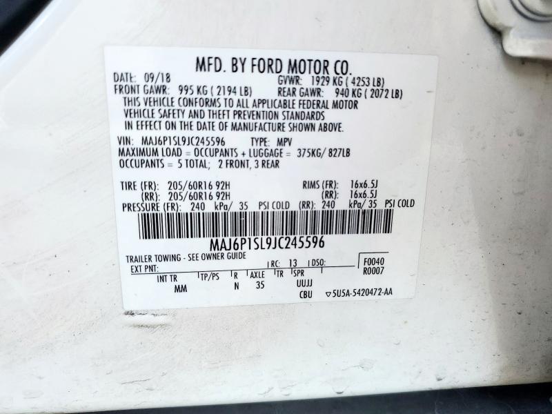 2018 FORD ECOSPORT S - MAJ6P1SL9JC245596