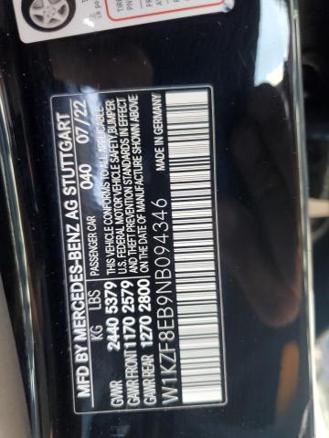 2022 MERCEDES-BENZ E 350 4MATIC W1KZF8EB9NB094346