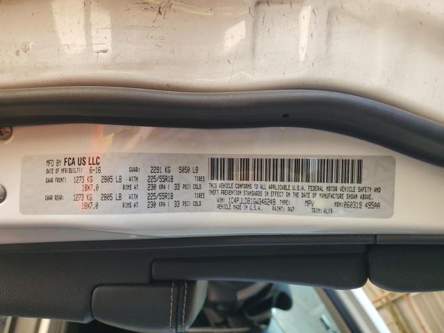 2016 JEEP CHEROKEE L 1C4PJLDB1GW346249