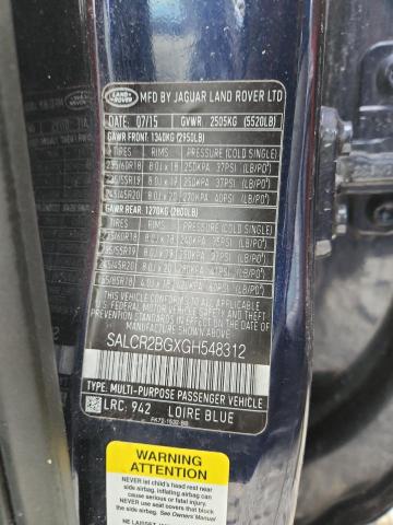 2016 LAND ROVER DISCOVERY - SALCR2BGXGH548312