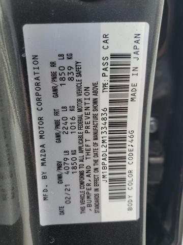 2021 MAZDA 3 PREMIUM JM1BPADL2M1334836