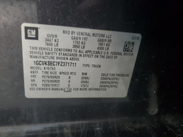2015 CHEVROLET SILVERADO - 1GCVKSEC7FZ371711