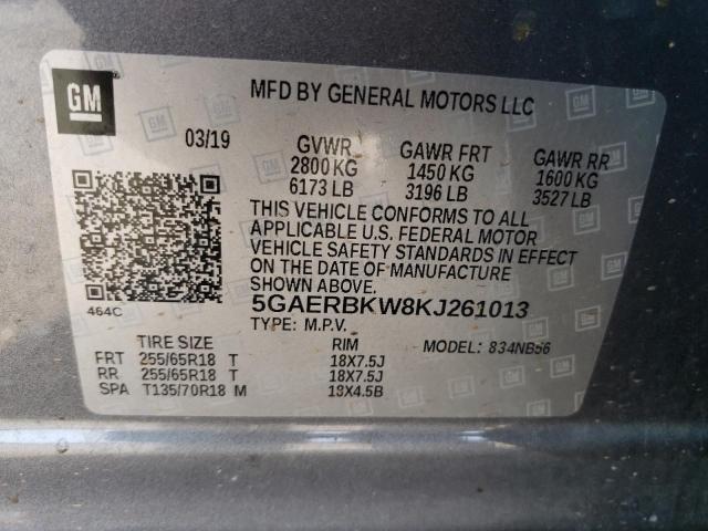 2019 BUICK ENCLAVE ES 5GAERBKW8KJ261013