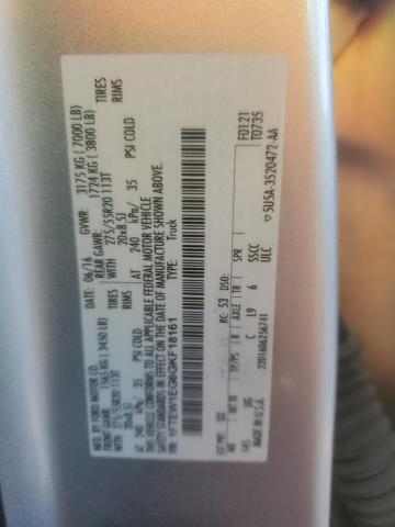 2016 FORD F150 SUPER 1FTEW1EG6GKF18161
