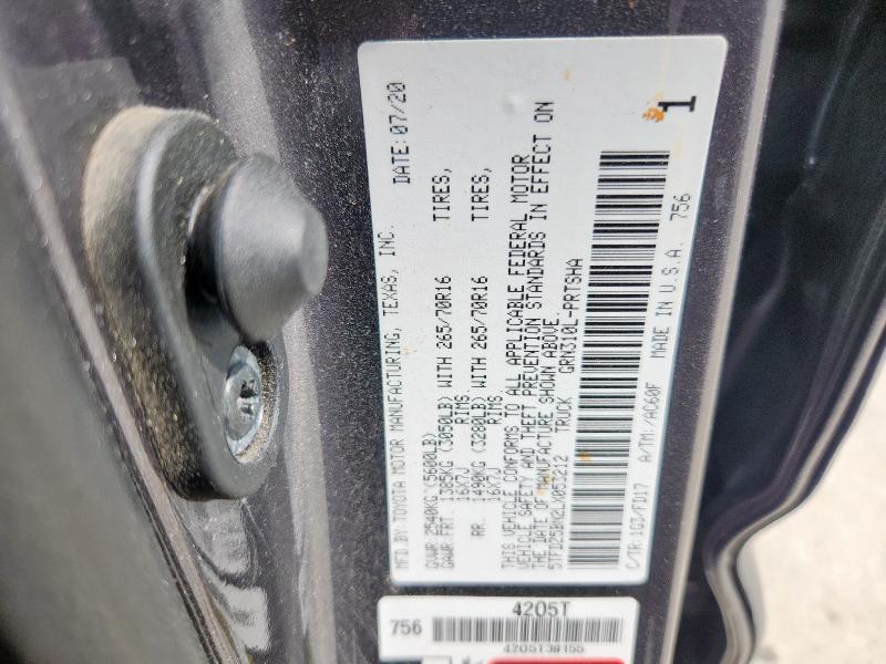 2020 TOYOTA TACOMA DOU 5TFDZ5BN2LX053212