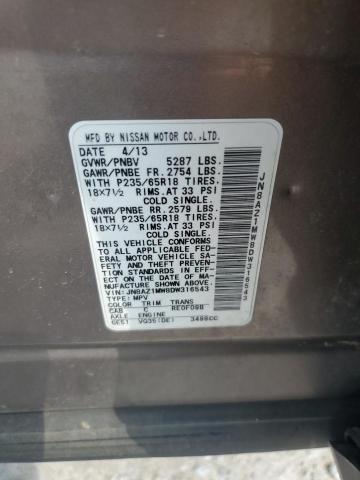 2013 NISSAN MURANO S - JN8AZ1MW8DW316543