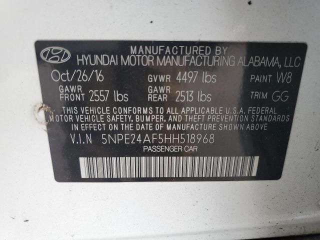 2017 HYUNDAI SONATA SE 5NPE24AF5HH518968