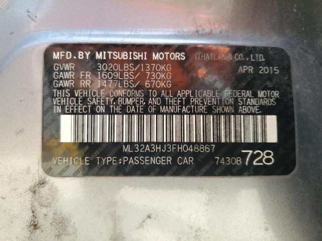 2015 MITSUBISHI MIRAGE DE ML32A3HJ3FH048867