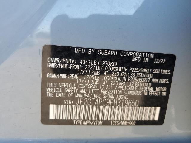 2023 SUBARU CROSSTREK PREMIUM JF2GTAPC9PH319650