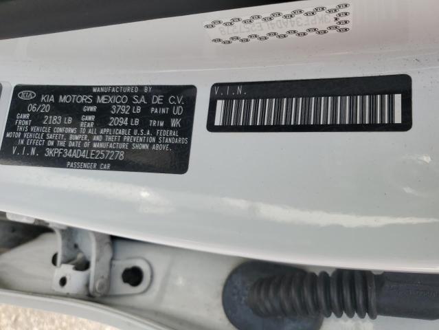 2020 KIA FORTE GT LINE 3KPF34AD4LE257278