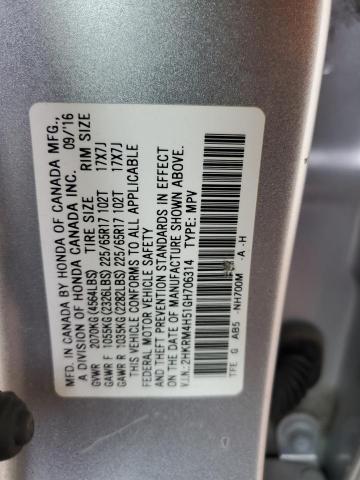 2016 HONDA CR-V EX 2HKRM4H51GH706314