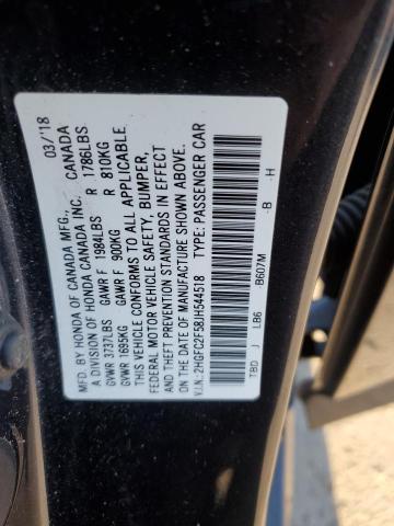 2018 HONDA CIVIC LX 2HGFC2F58JH544518