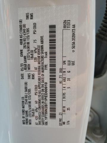 2023 FORD F250 SUPER 1FT8W2BT1PED00910