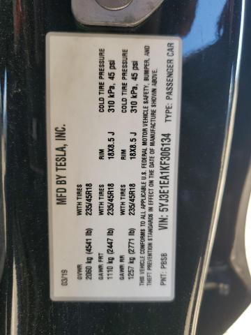 2019 TESLA MODEL 3 5YJ3E1EA1KF306134