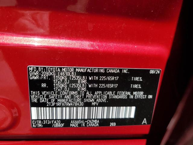 2024 TOYOTA RAV4 XLE 2T3P1RFV7RW478430