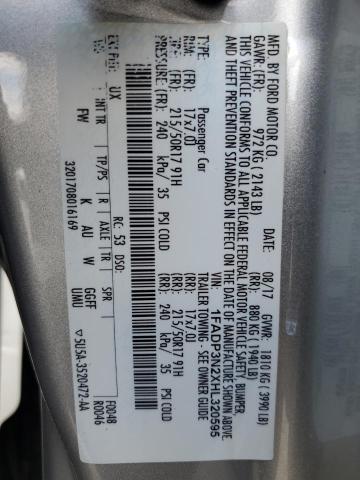 2017 FORD FOCUS TITA 1FADP3N2XHL320595