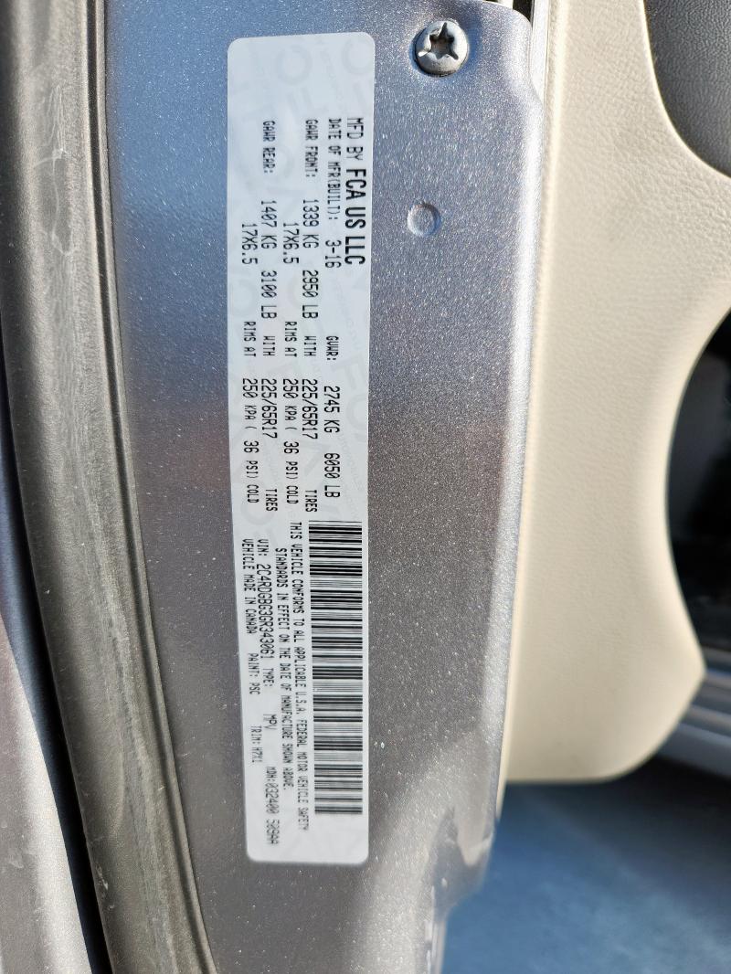 2016 DODGE GRAND CARA - 2C4RDGBG3GR343061