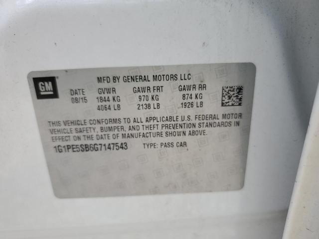 2016 CHEVROLET CRUZE LIMI - 1G1PE5SB6G7147543