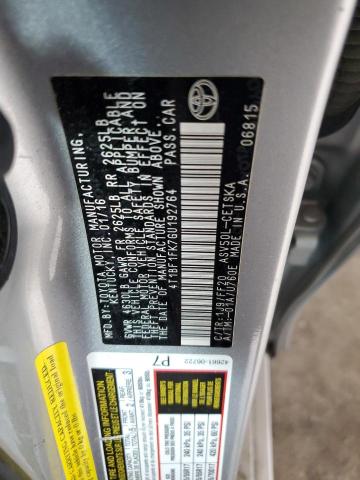 2016 TOYOTA CAMRY LE 4T1BF1FK7GU192764