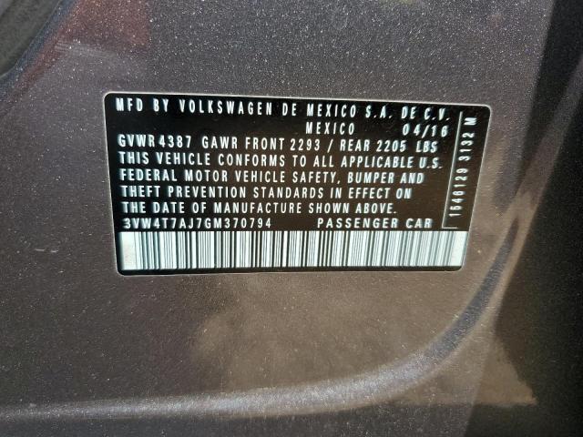 2016 VOLKSWAGEN JETTA GLI - 3VW4T7AJ7GM370794