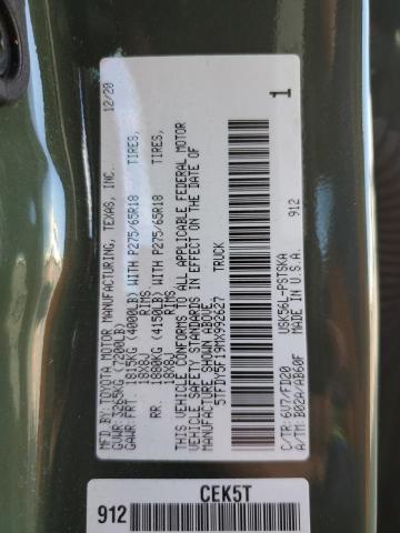 2021 TOYOTA TUNDRA CRE #3259372260