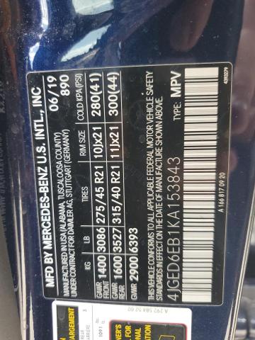 2019 MERCEDES-BENZ GLE COUPE 4JGED6EB1KA153843