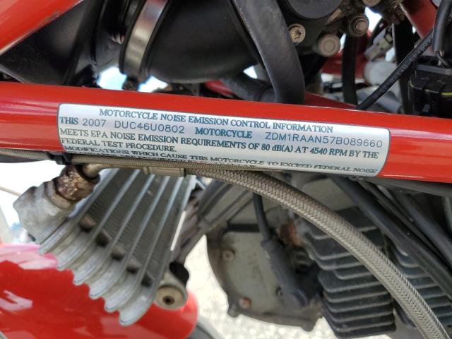 2007 DUCATI MONSTER S2 ZDM1RAAN57B089660